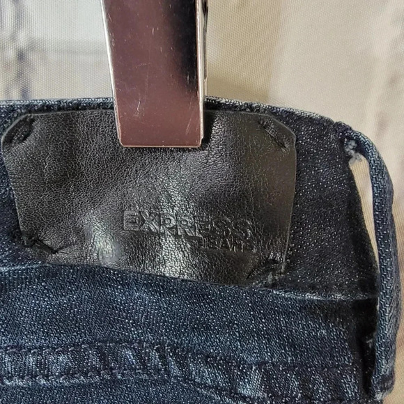 Express Womens Skinny Jeans Zelda Dark Wash Denim Mid Rise Casual Classic Fit 8R - Picture 4 of 8